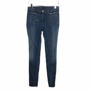 3x1 W2 Moto Skinny Jean Zipper Pocket Blue 28 EUC